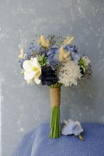 Lacivert Beyaz Sonsuz Aşk İndirimli Gelin Buketi - Görsel 2