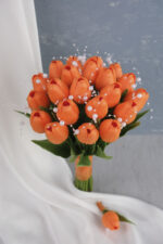 İncili Islak Turuncu Lale Gelin Çiçeği - Görsel 4