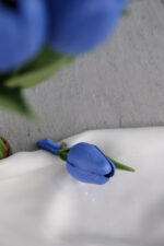 İncili Islak Lacivert Lale Gelin Buketi - Görsel 3