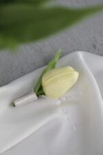 İncili Islak Soft Sarı Lale Gelin Buketi - Görsel 6