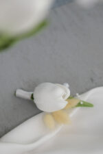 Lale Gala Gül Beyaz Aranjman Gelin Buketi - Görsel 5