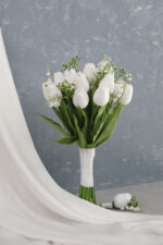 Islak Lale Beyaz Doğal Gelin Çiçeği - Görsel 2