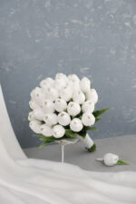 Islak Beyaz Lale Gelin Buketi - Görsel 3