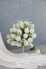 Islak Lale Romantik Beyaz Gelin Buketi - Görsel 4