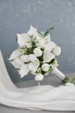 Islak Lale Gala Beyaz Premium Gelin Buketi - Görsel 2