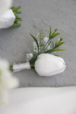 Islak Lale Gala Beyaz Premium Gelin Buketi - Görsel 5