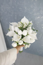 Islak Lale Gala Beyaz Premium Gelin Buketi - Görsel 4