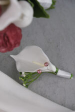 Islak Lale Gala Gül Kırmızı Beyaz Gelin Çiçeği - Görsel 5