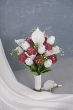 Islak Lale Gala Gül Kırmızı Beyaz Gelin Çiçeği