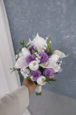 Islak Lale Gala Gül Lila Beyaz Gelin Çiçeği - Görsel 2