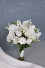 Islak Lale Gala Gül Beyaz Gelin Çiçeği - Görsel 3