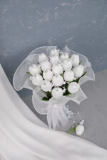 Islak Lale Tüllü Gelin Buketi - Görsel 2