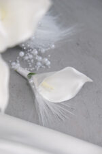 İncili Püsküllü Beyaz Islak Gala Gelin Buketi - Görsel 4