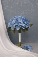 İncili Mavi Ortanca Gelin Buketi - Görsel 4